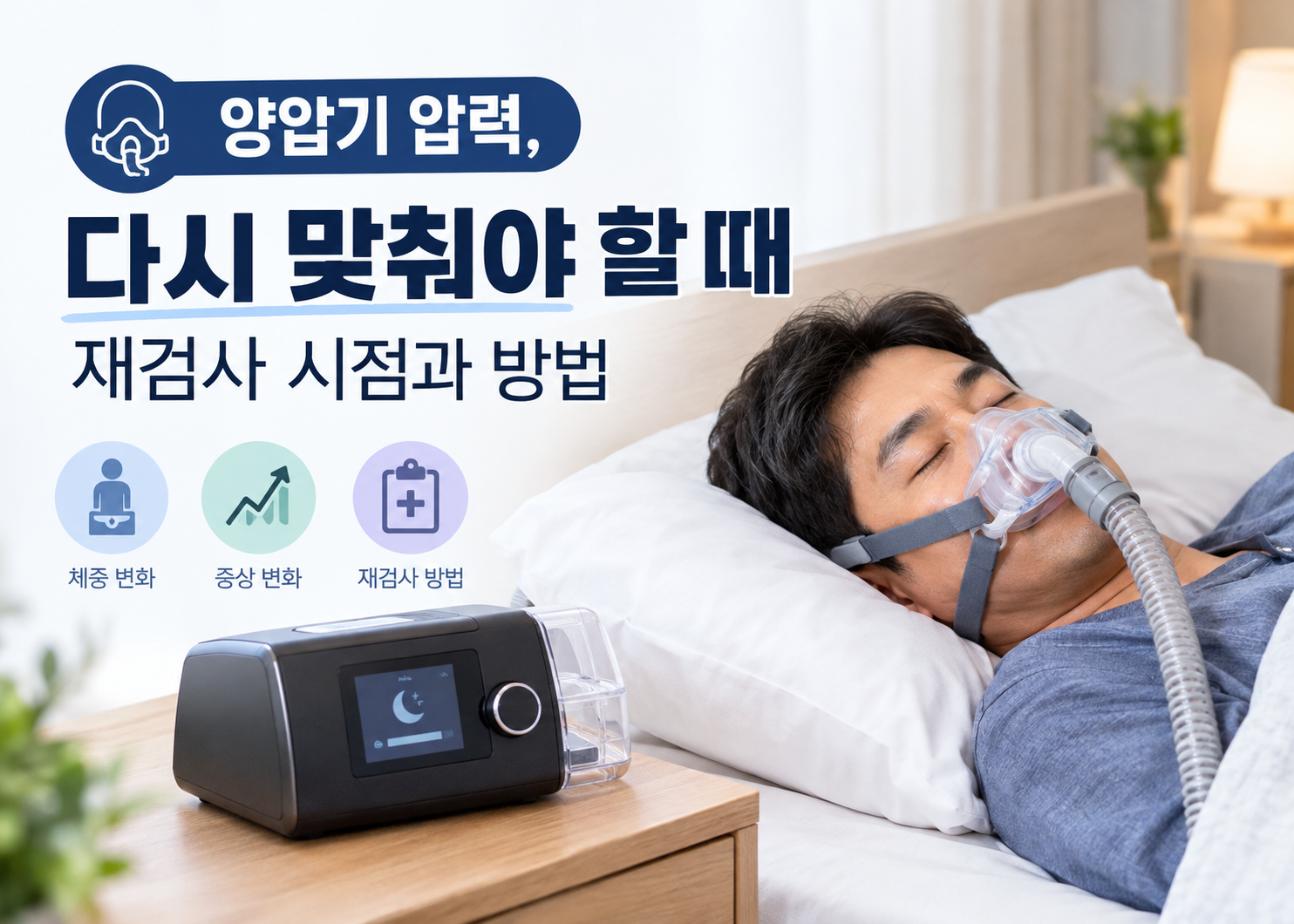 양압기 압력, 다시 맞춰야 할 때 — 재검사 시점과 방법